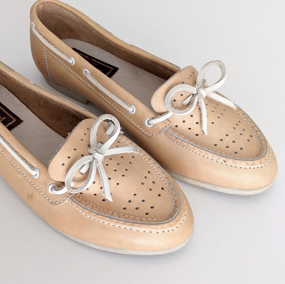 🇨🇦 Vintage Harvard By Santana Leather Loafers Boat Shoes - Picture 10 of 10